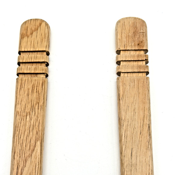 Vintage Winsome Wood Salad Spoon Fork Server 14" Long - Picture 3 of 8